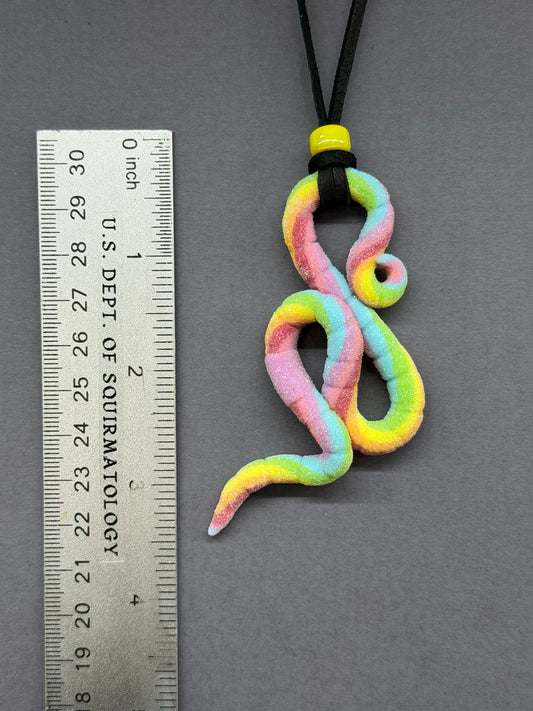 Brianna - Rainbow Gummy Worm Pendant 28