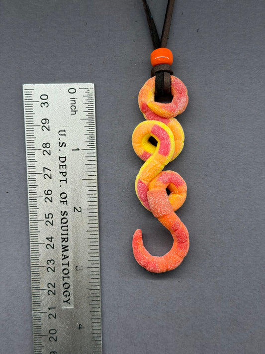 Slimothy - Peach Ring Gummy Worm Pendant 34