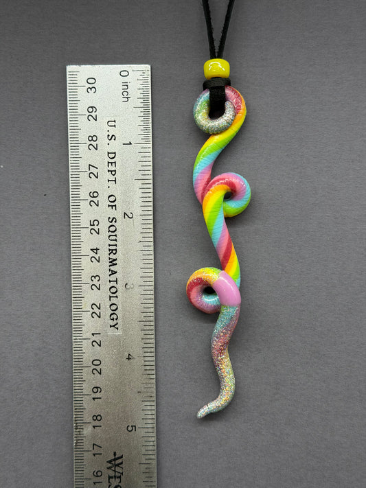 Edworm Cullen - Rainbow Worm Pendant 36