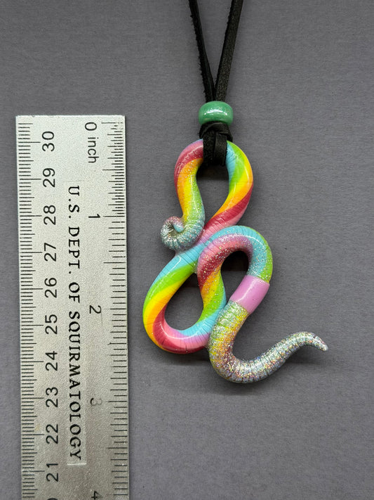 Sarah Connworm - Rainbow Worm Pendant 38