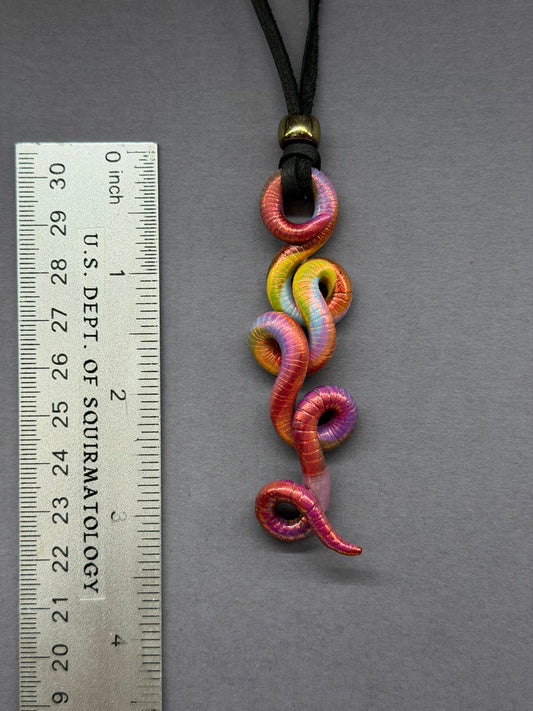 Sauworman - Rainbow Worm Pendant 40