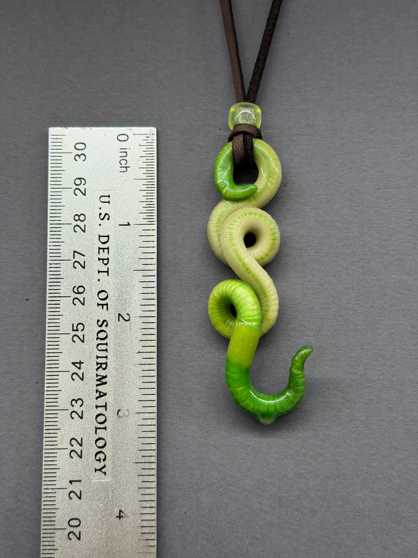 Ender Squiggin -  Glow-in-The-Dark Worm Pendant 57