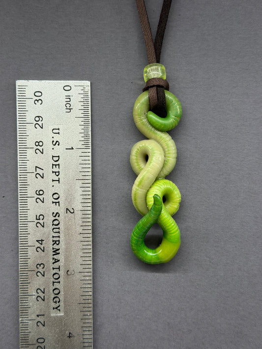 Sandra -  Glow-in-The-Dark Worm Pendant 53