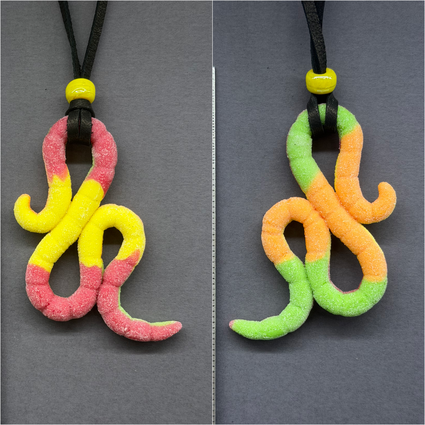 Robert - Reversible Gummy Worm Pendant 64