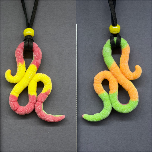 Robert - Reversible Gummy Worm Pendant 64