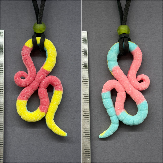 Adam Sandworm - Reversible Gummy Worm Pendant 65
