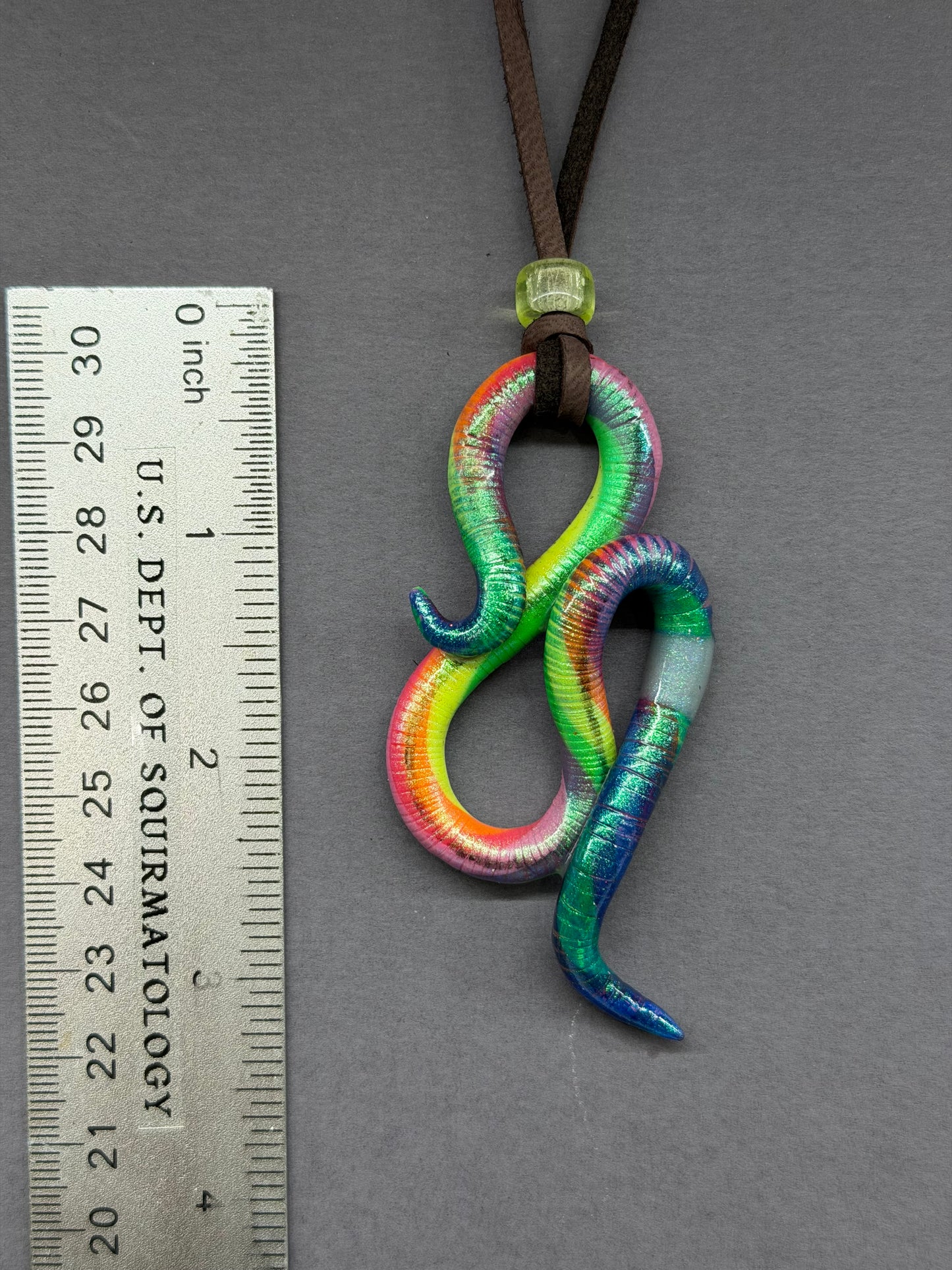 Christopher Crawlen - BLACKLIGHT NEON Nightlife Crawler Worm Pendant 71