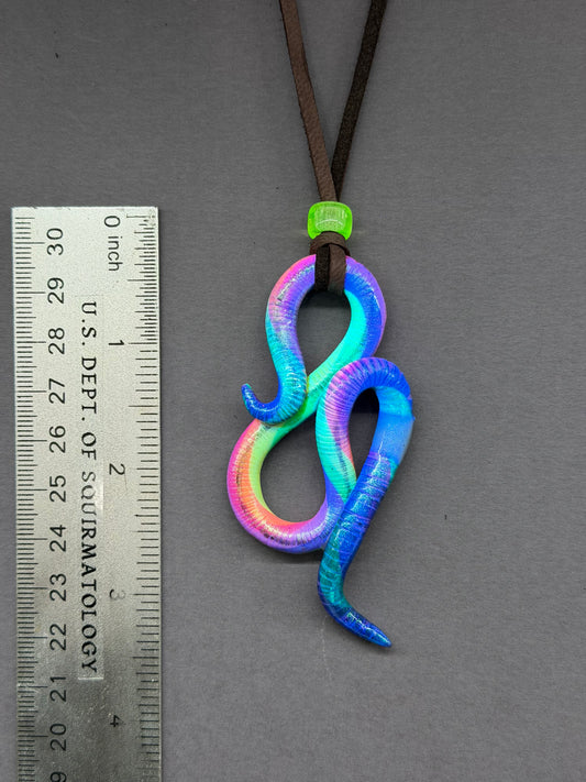 Christopher Crawlen - BLACKLIGHT NEON Nightlife Crawler Worm Pendant 71