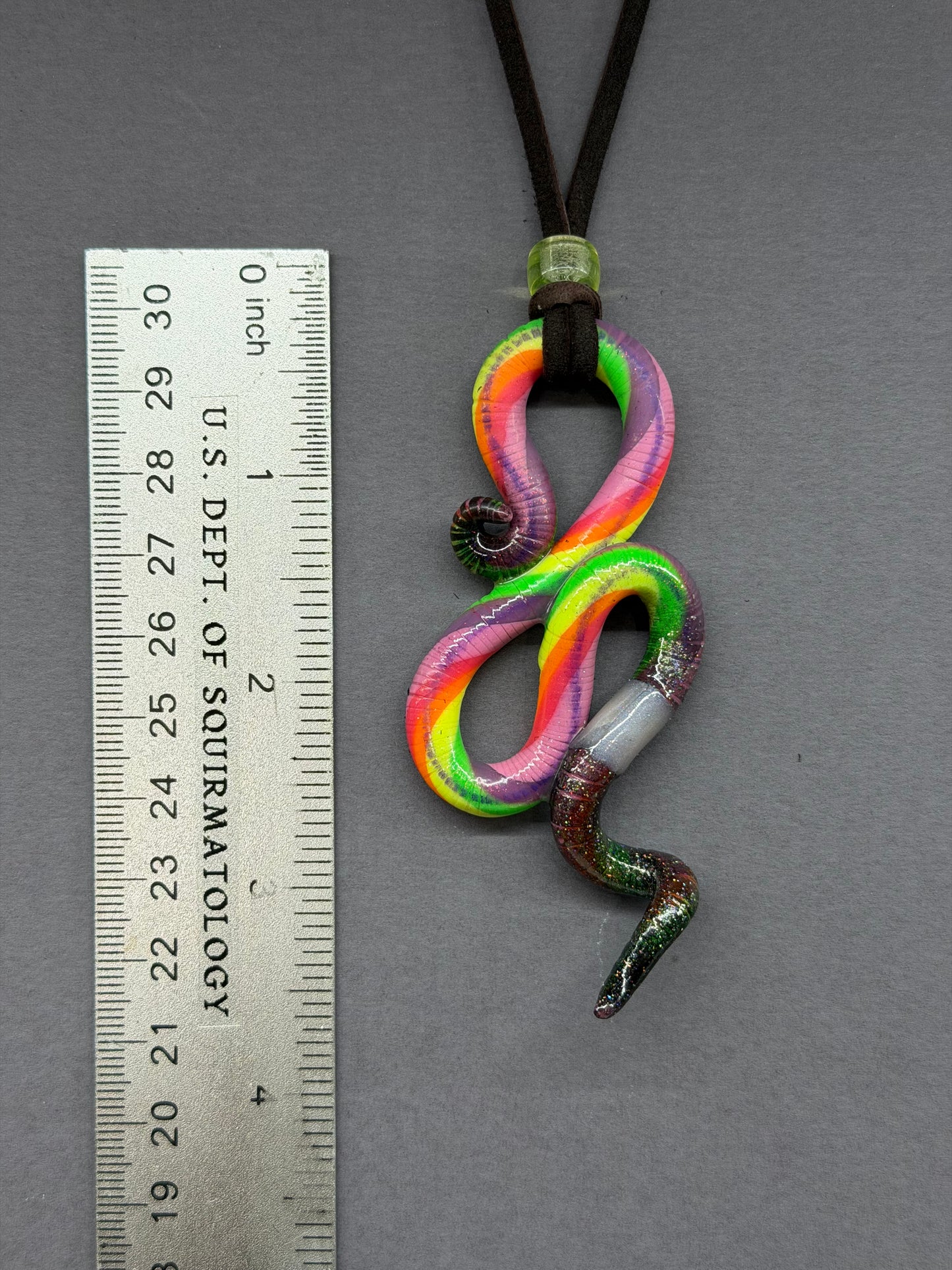 Dirt Reynolds - BLACKLIGHT NEON Nightlife Crawler Worm Pendant 70