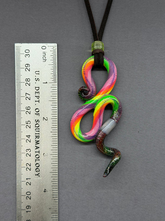 Dirt Reynolds - BLACKLIGHT NEON Nightlife Crawler Worm Pendant 70