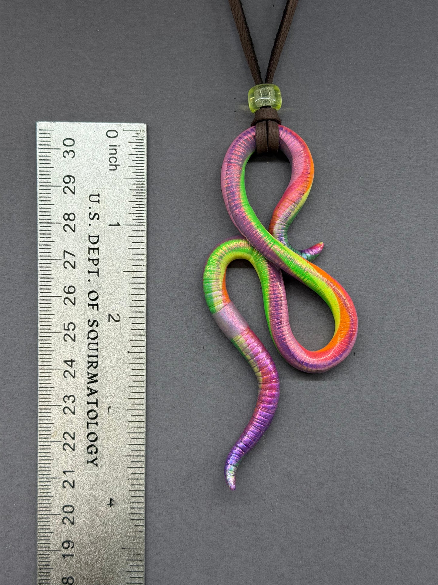 Ozzy Osbworme - BLACKLIGHT NEON Nightlife Crawler Worm Pendant 69