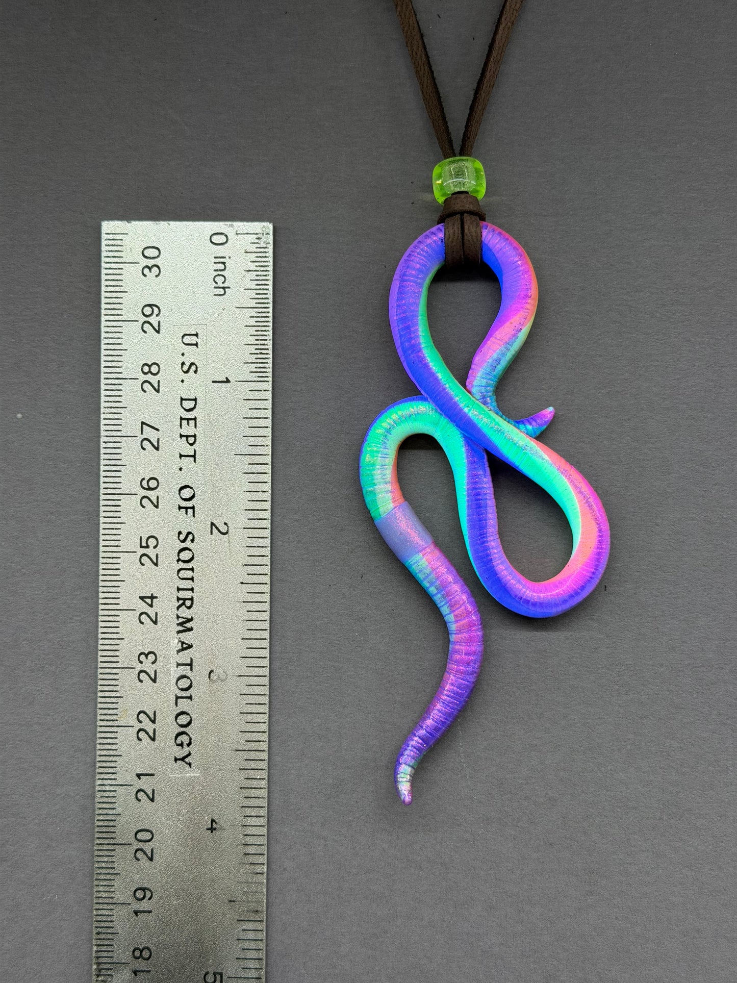 Ozzy Osbworme - BLACKLIGHT NEON Nightlife Crawler Worm Pendant 69