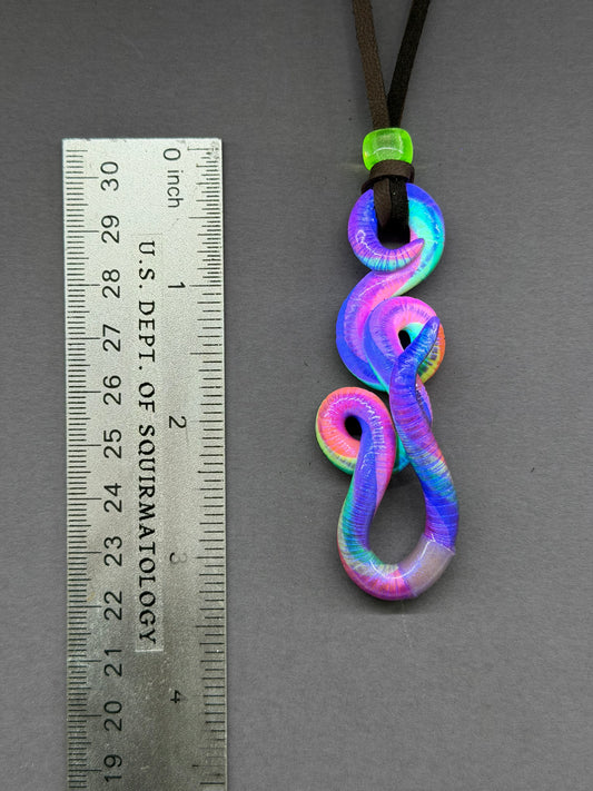 Homer Squirmpson - BLACKLIGHT NEON Nightlife Crawler Worm Pendant 68