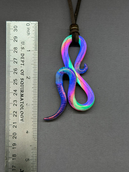 Squirmione - BLACKLIGHT NEON Nightlife Crawler Worm Pendant 67