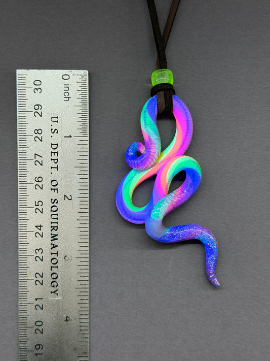 Sludge Judy - BLACKLIGHT NEON Nightlife Crawler Worm Pendant 62