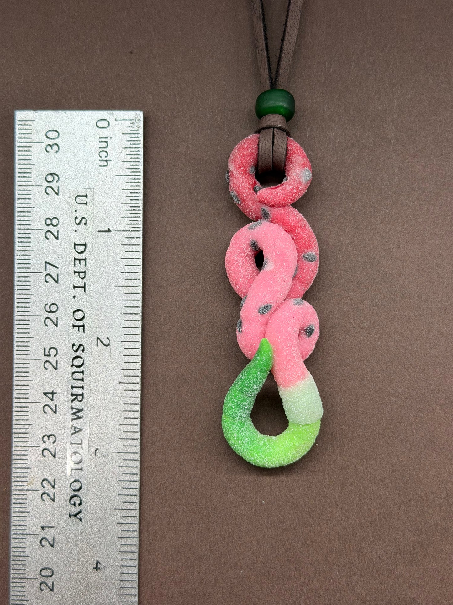Greg - Watermelon Gummy Worm Pendant 35