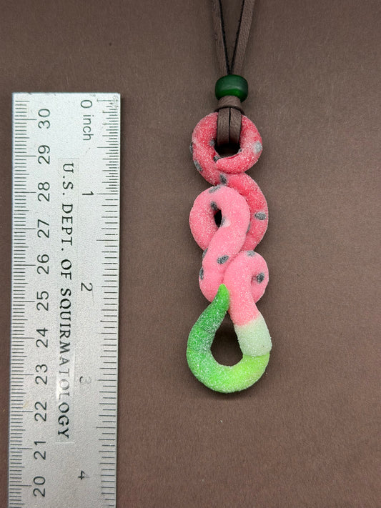 Greg - Watermelon Gummy Worm Pendant 35