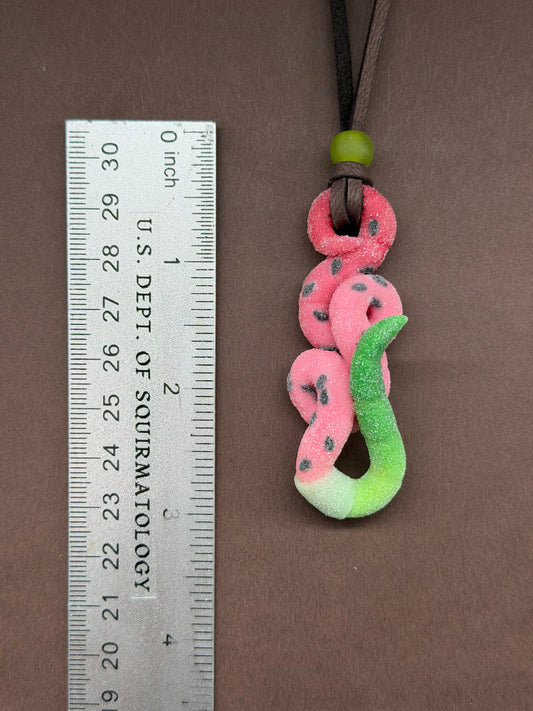 Dale Squirmheart - Watermelon Gummy Worm Pendant 30
